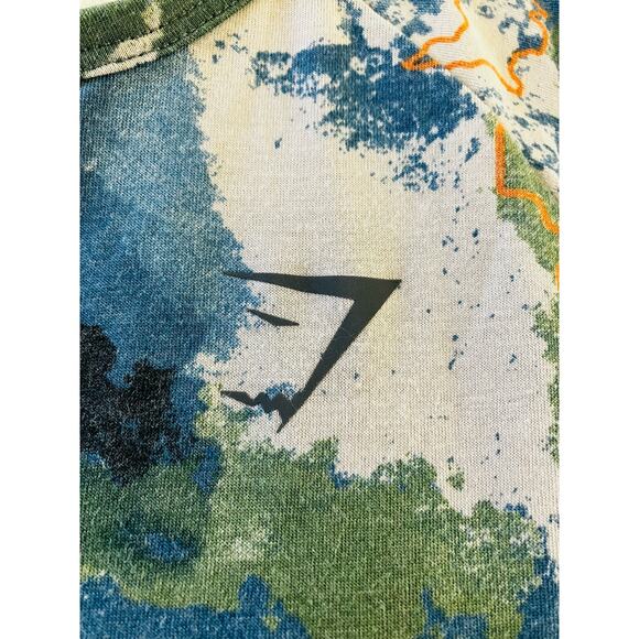 Gymshark Cropped Print Athletic Top Medium - Picture 4 of 4